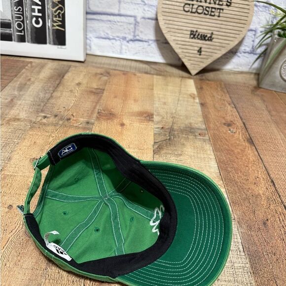 Adidas Clover Green Cotton Adjustable Strap Back Baseball Cap - Picture 3 of 7